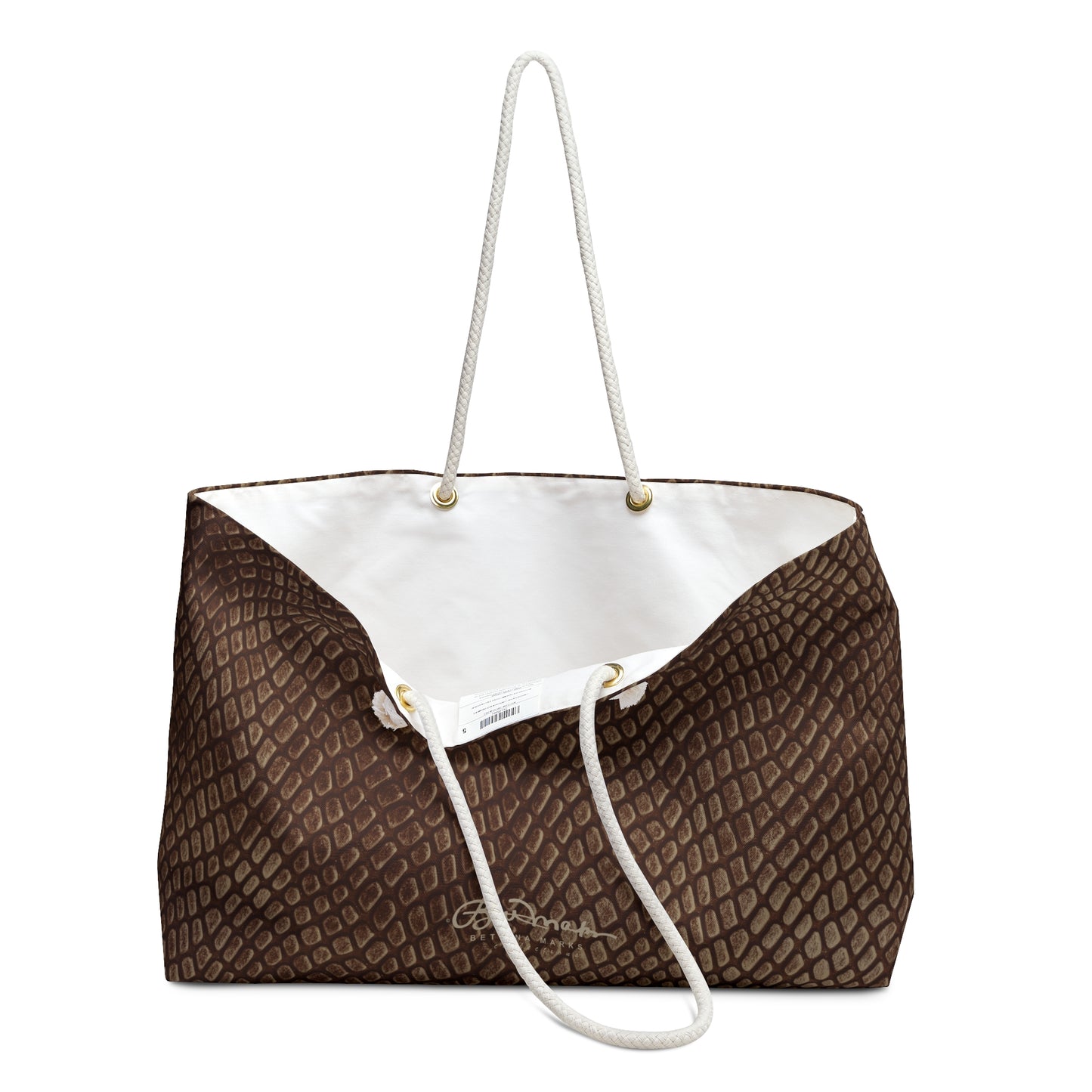 Mocha Crocodile Weekender Bag