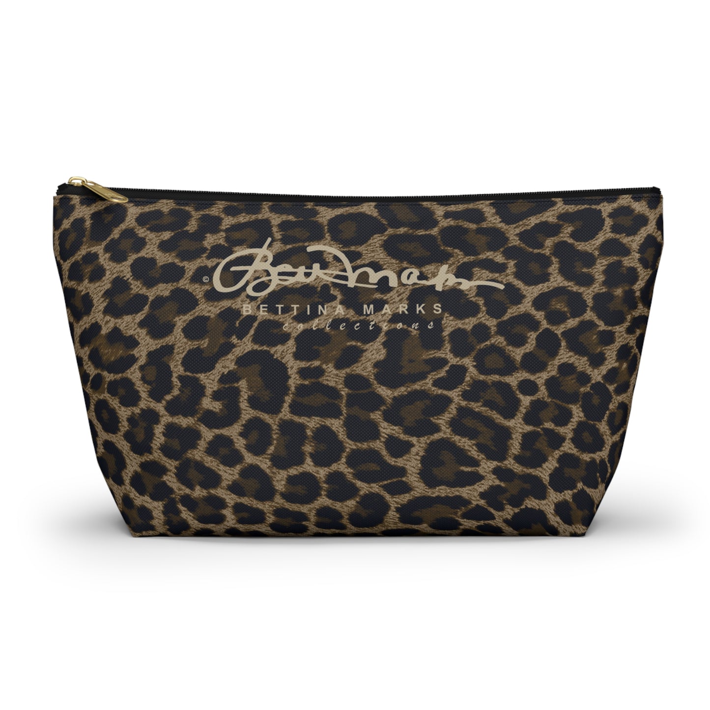 Dark Leopard Accessory Pouch w T-bottom