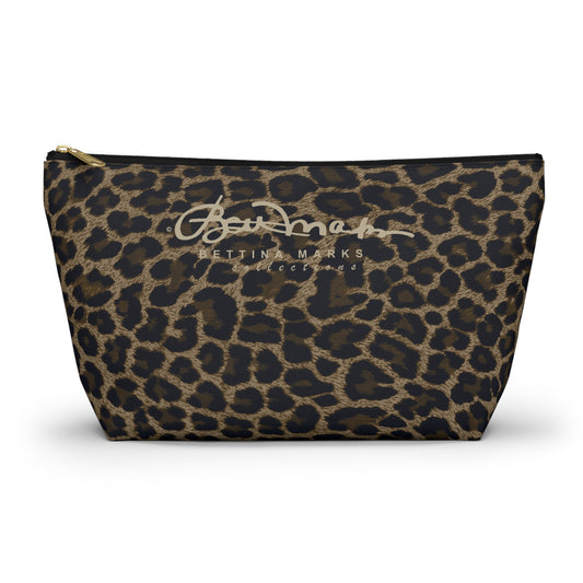 Dark Leopard Accessory Pouch w T-bottom