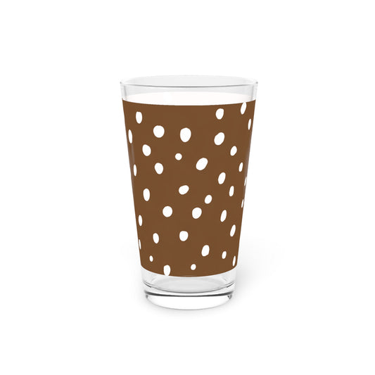 Brown Dalmatian Spots Pint Glass