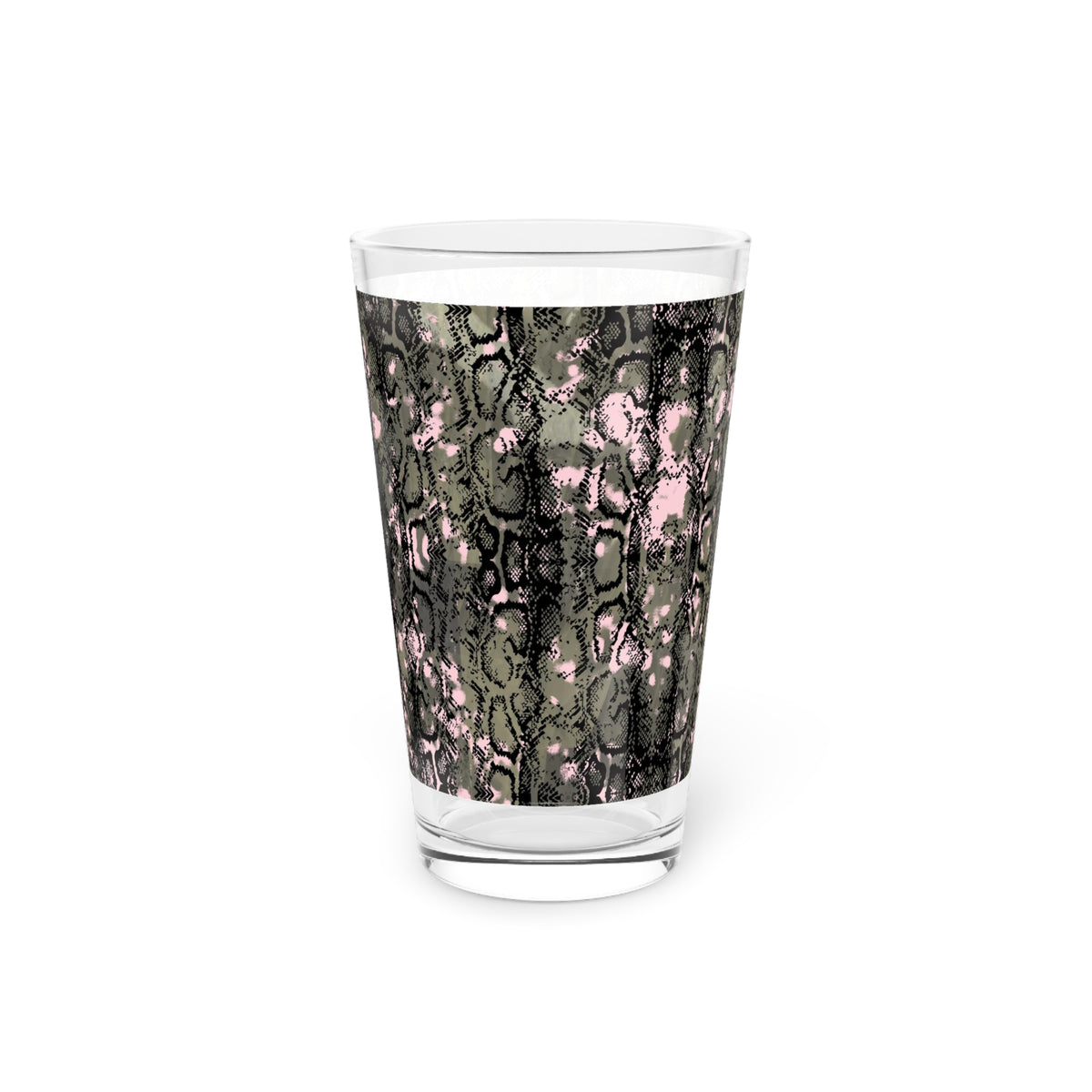 Pink Snake Skin Pint Glass