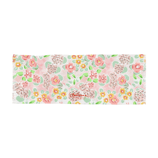 Floral On Pink Light Scarf