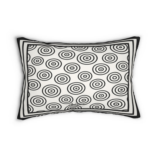 BnW Target Scribbles Lumbar Pillow