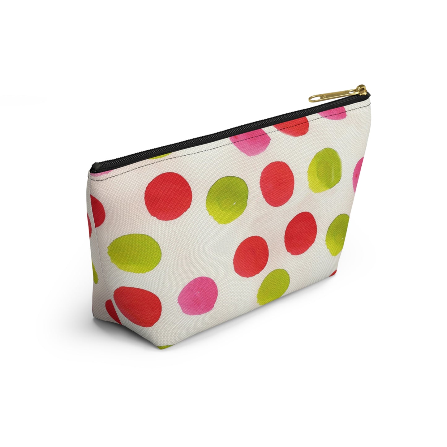 Water Color Polka Dots Accessory Pouch w T-bottom