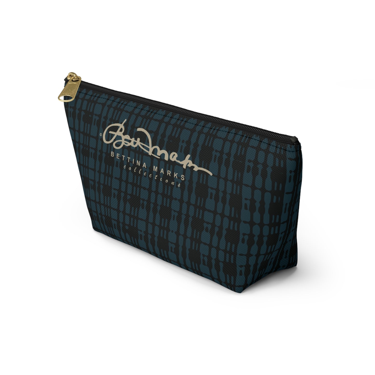 Twilight Teal Plaid Accessory Pouch w T-bottom