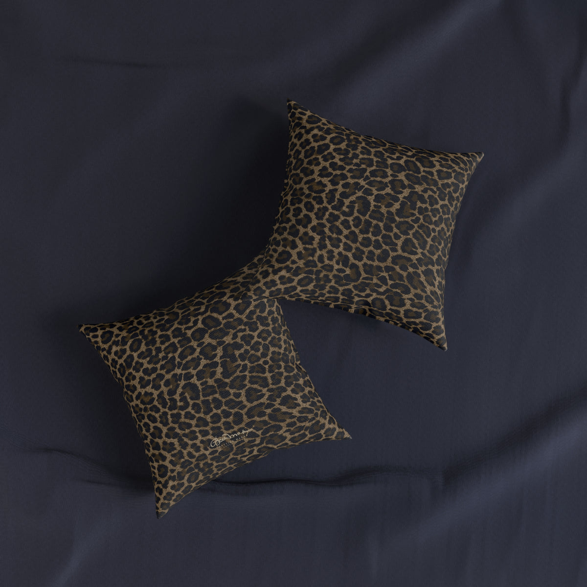 Dark Leopard Square Pillow