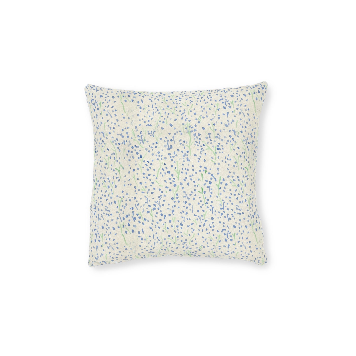 Watercolor Blue Floral Square Pillow