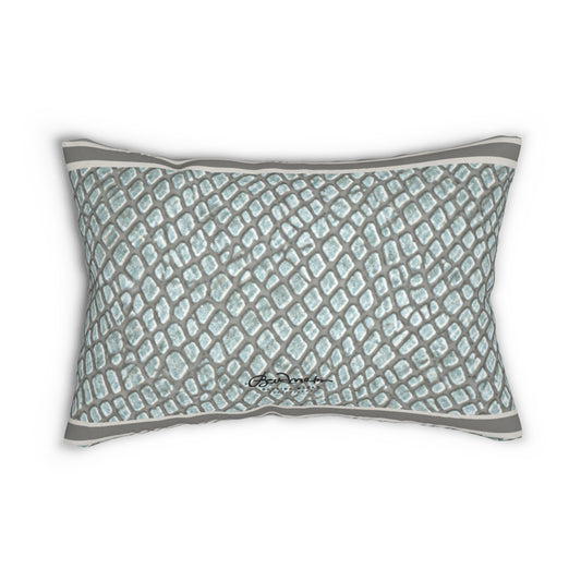 Faded Crocodile Lumbar Pillow