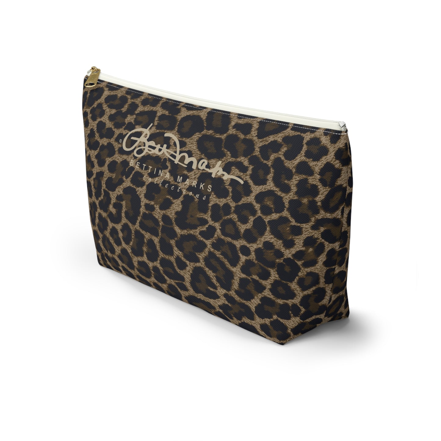 Dark Leopard Accessory Pouch w T-bottom