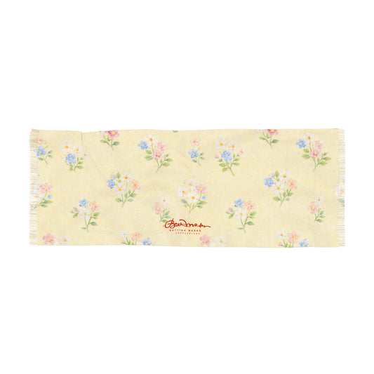 Yellow & Pink Pastel Floral Light Scarf