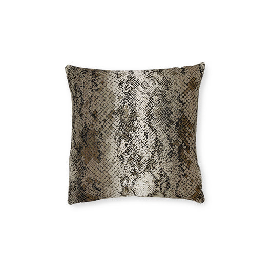 Deep Snake Skin Square Pillow