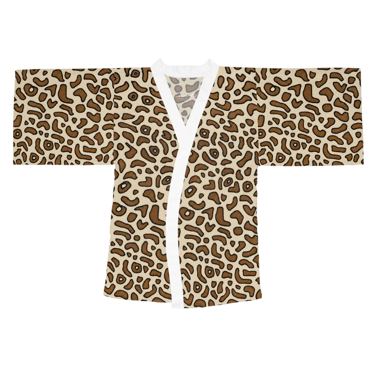 Brown Animal Skin On White Robe