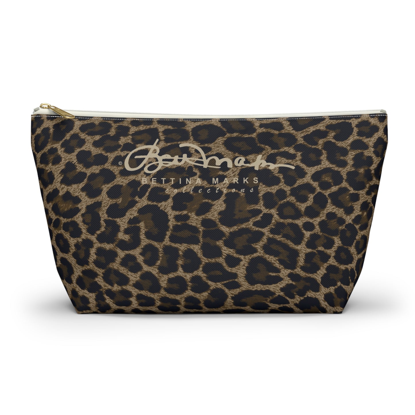 Dark Leopard Accessory Pouch w T-bottom