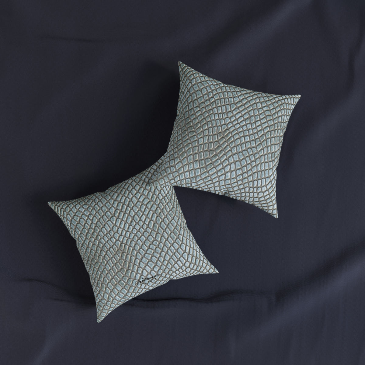 Faded Crocodile Square Pillow