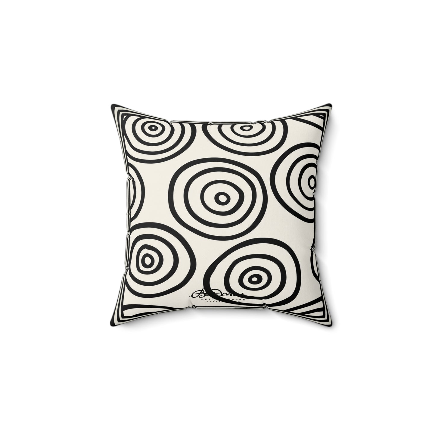 B&W Target Faux Suede Pillow