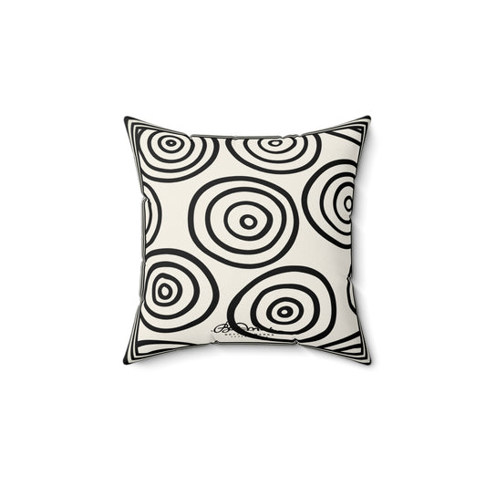 BnW Target Scribbles Faux Suede Pillow