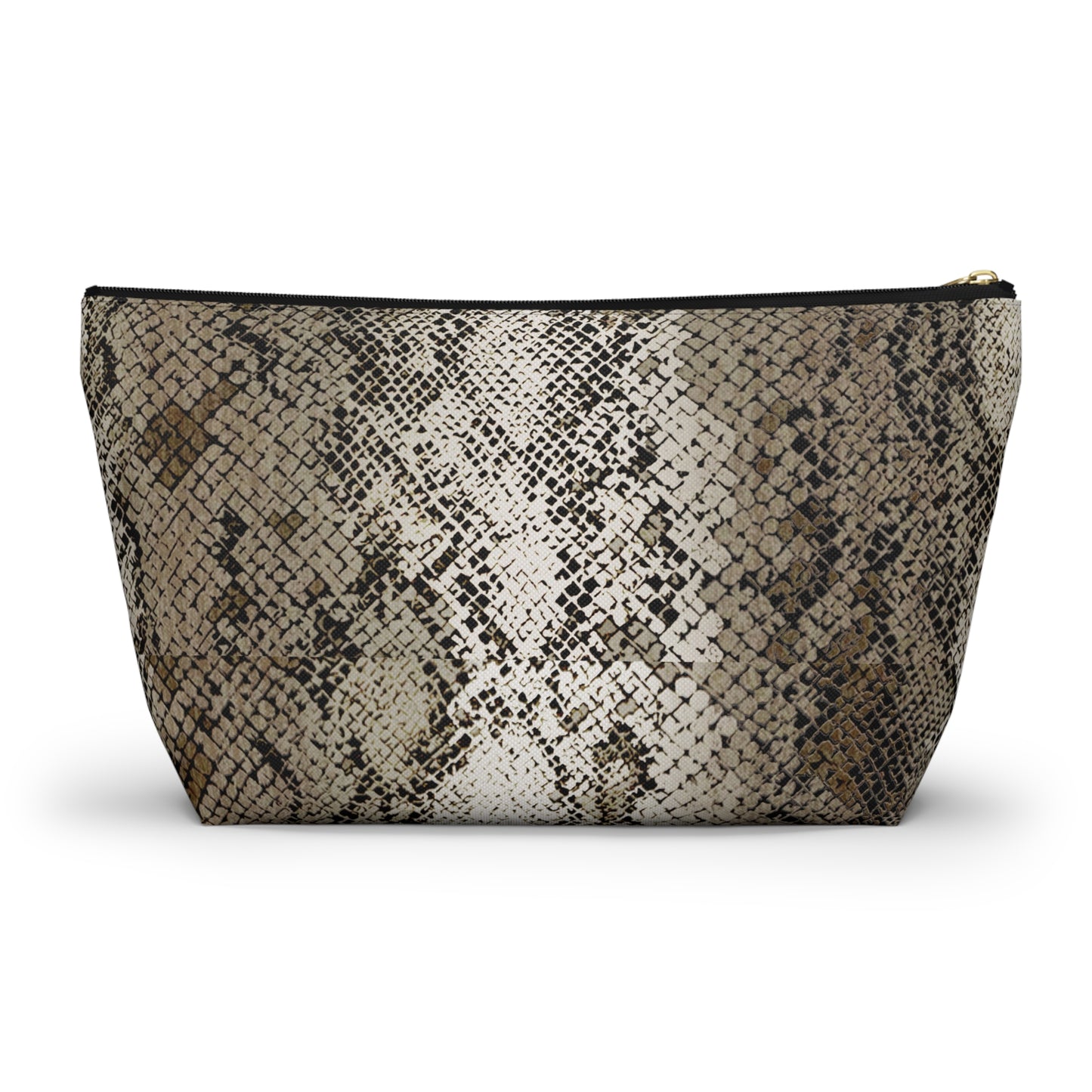 Deep Snake Skin Accessory Pouch w T-bottom