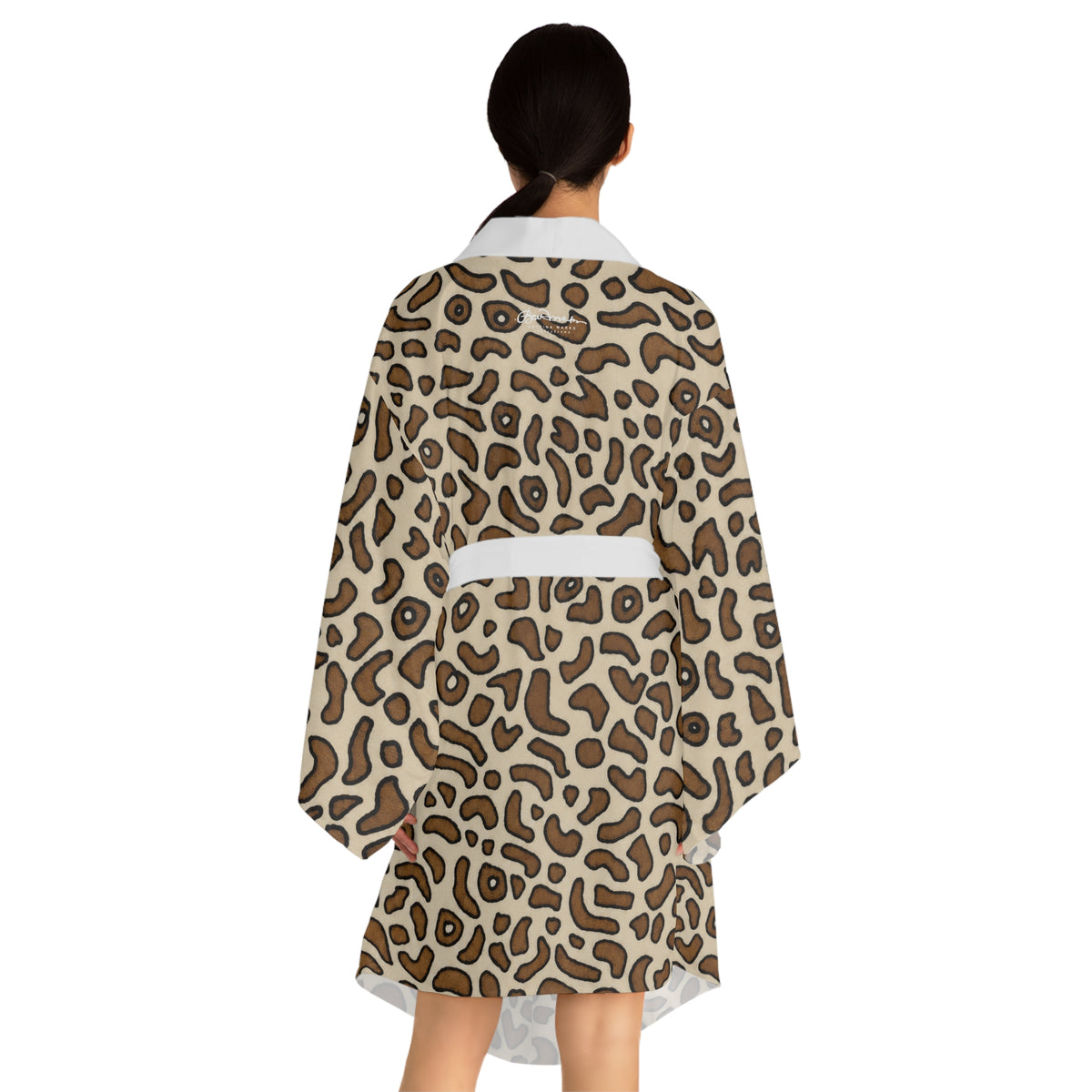 Brown Animal Skin On White Robe