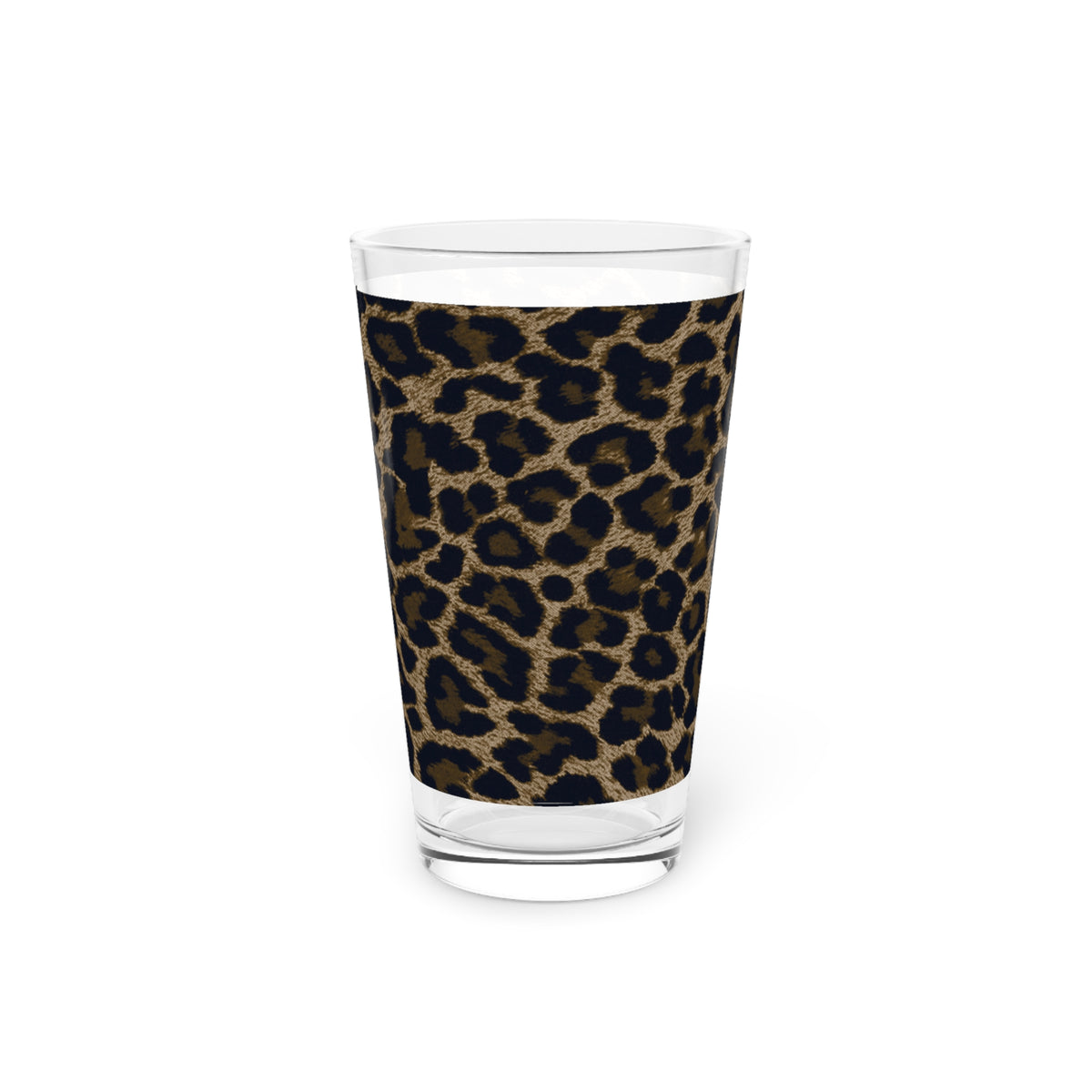Dark Leopard Pint Glass