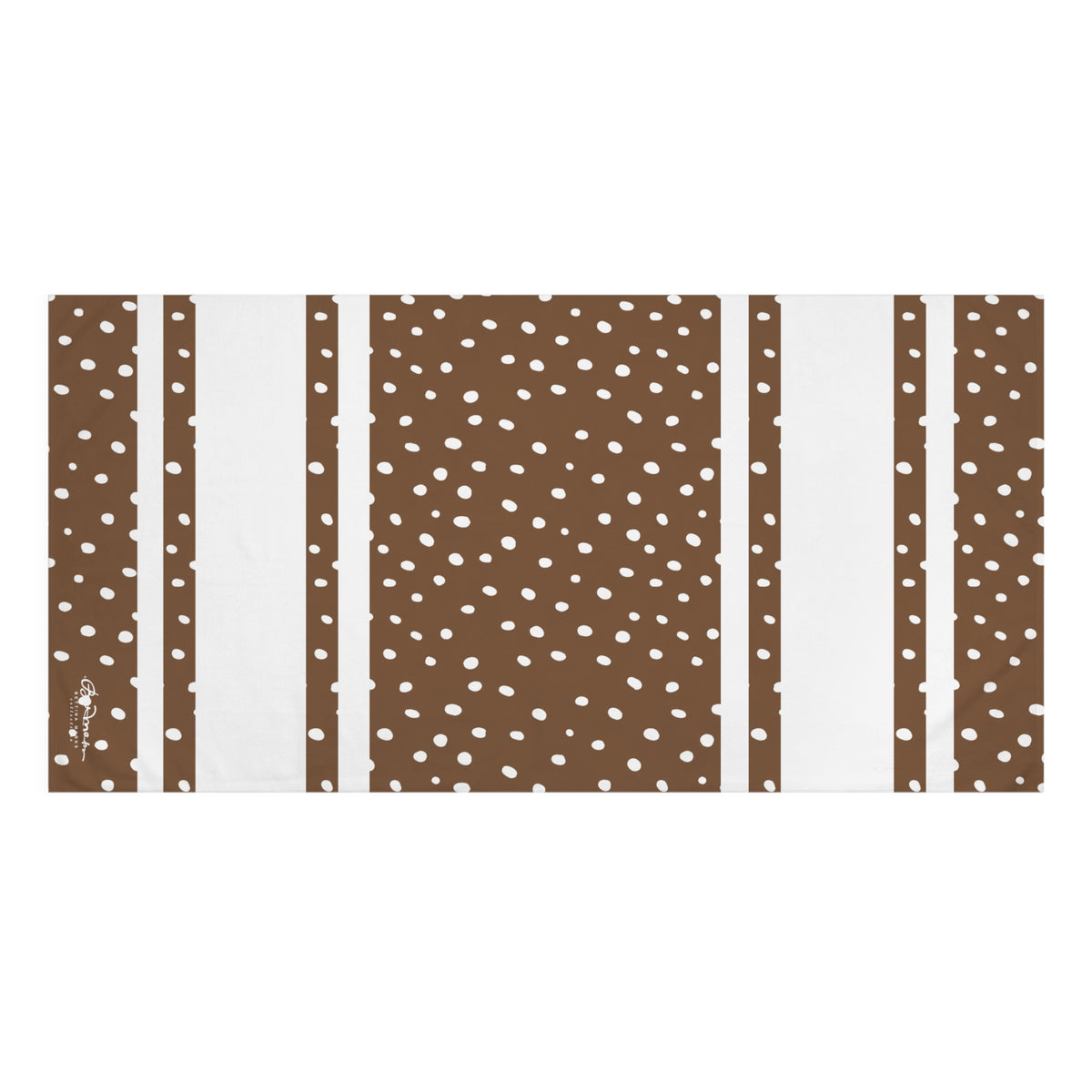 Brown Dalmatian Spots Bath Towel