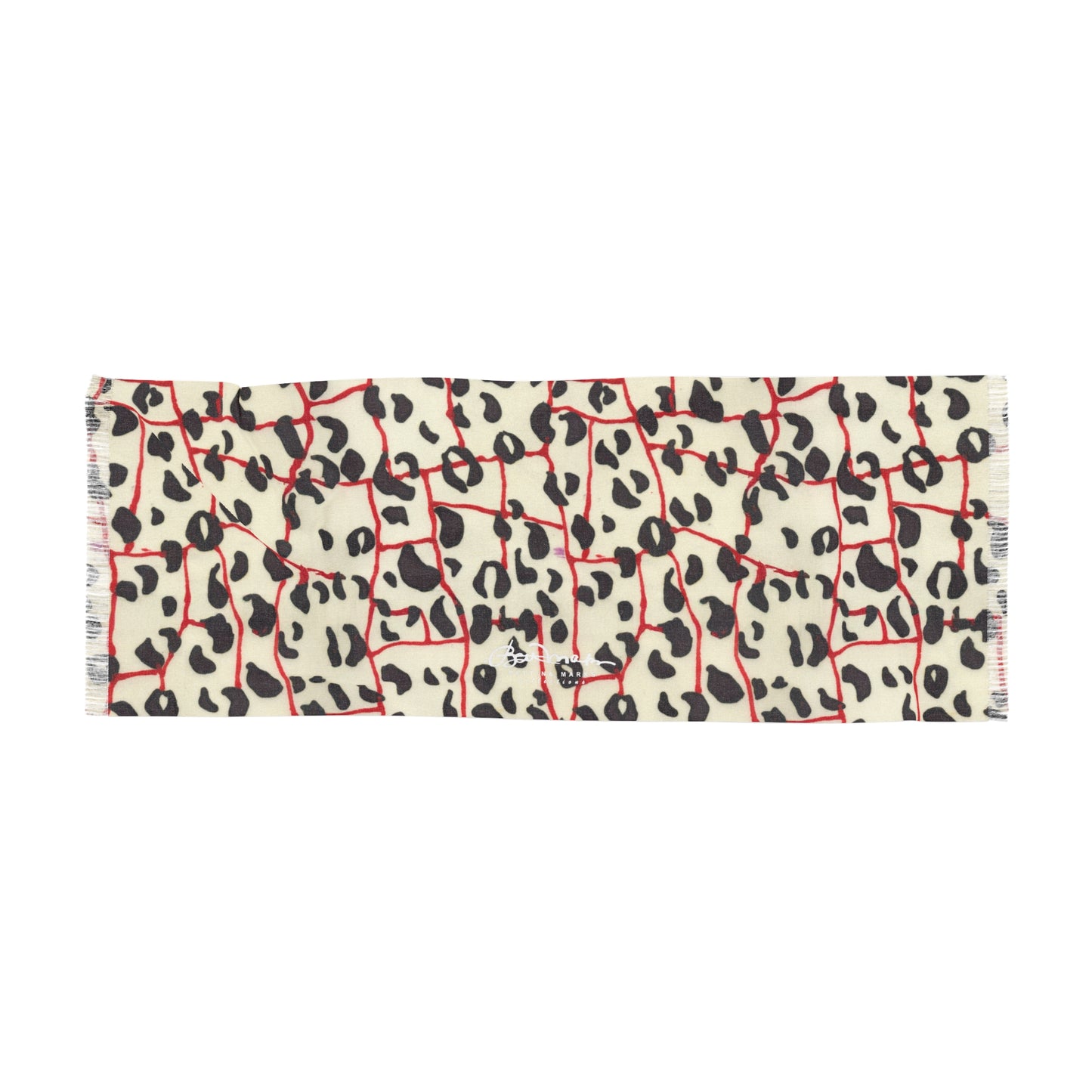Red Line Leopard Light Scarf