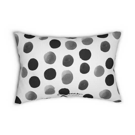Charcoal Polka Dot Pillow