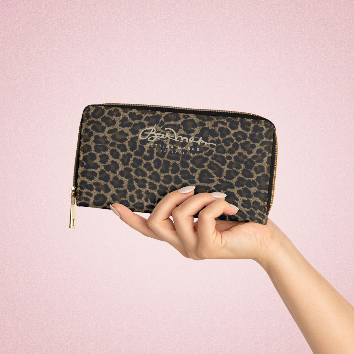 Dark Leopard Zipper Wallet for Women - Chic and Functional Clutch