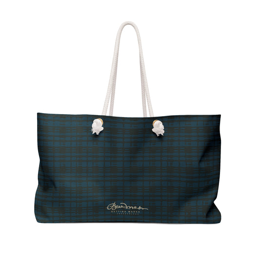 Twilight Teal Plaid Weekender Bag