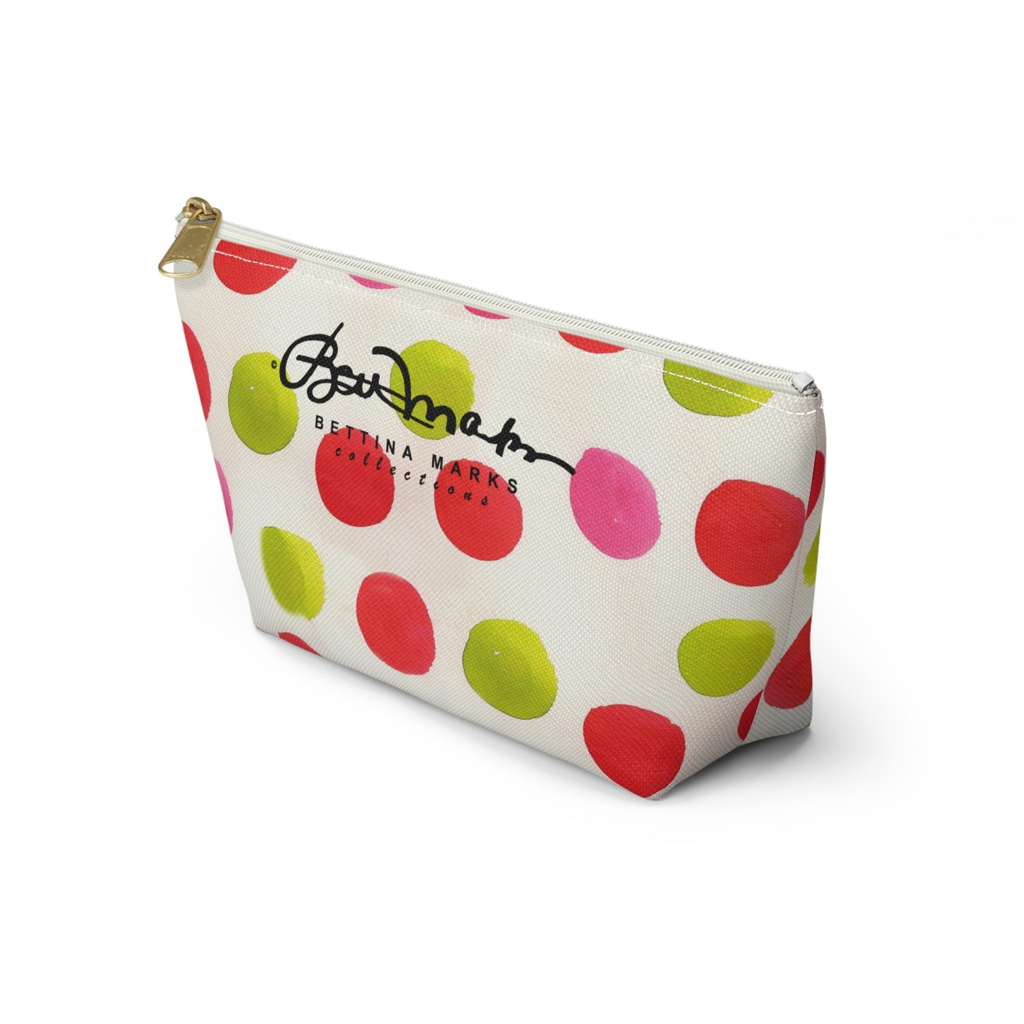 Water Color Polka Dots Accessory Pouch w T-bottom