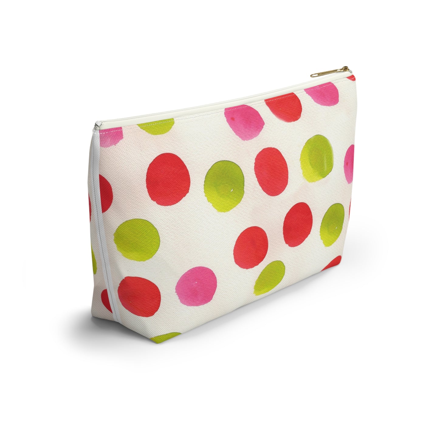 Water Color Polka Dots Accessory Pouch w T-bottom