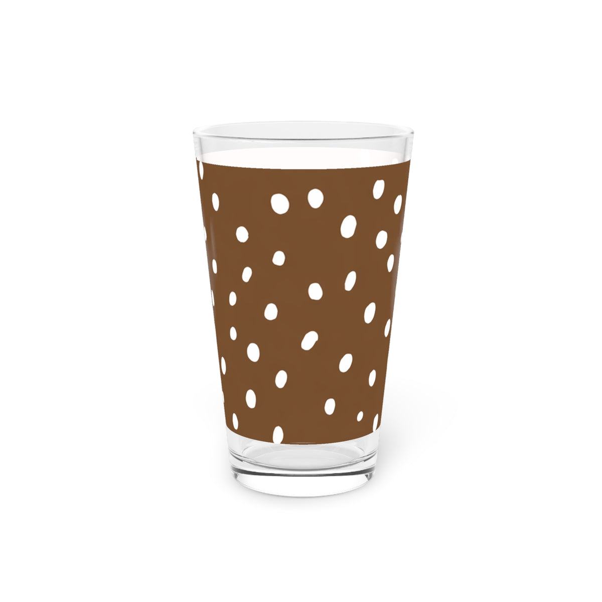 Brown Dalmatian Spots Pint Glass