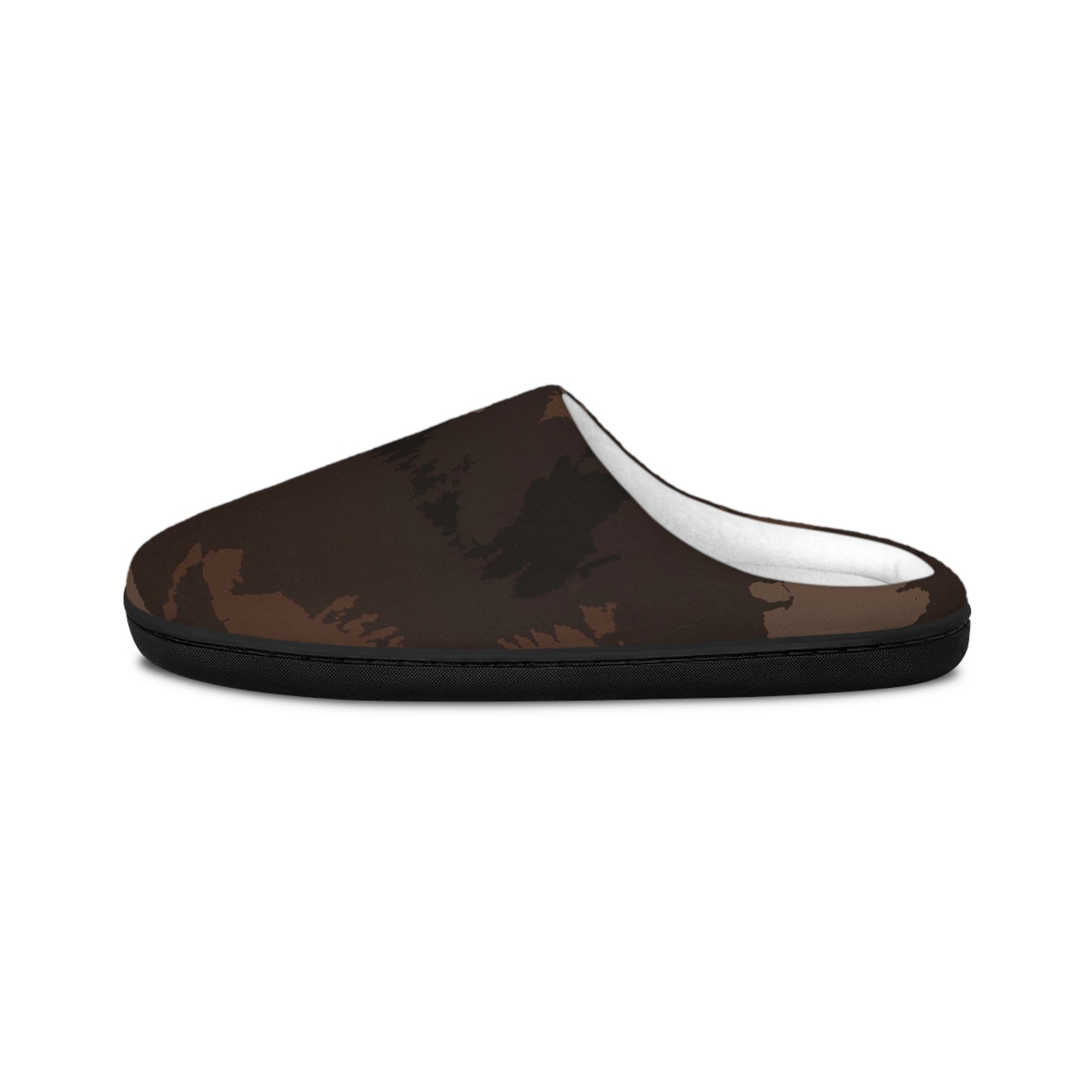 Dark Chocolate Abstract Forest Men's Indoor Slippers