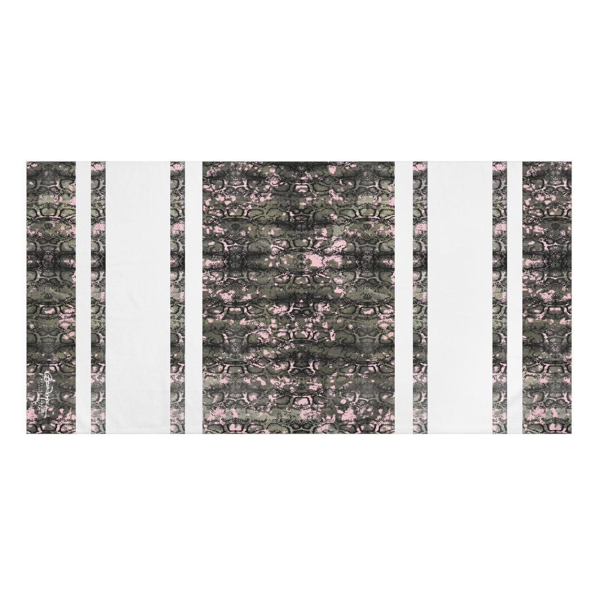 Pink Snake Skin Bath Towel