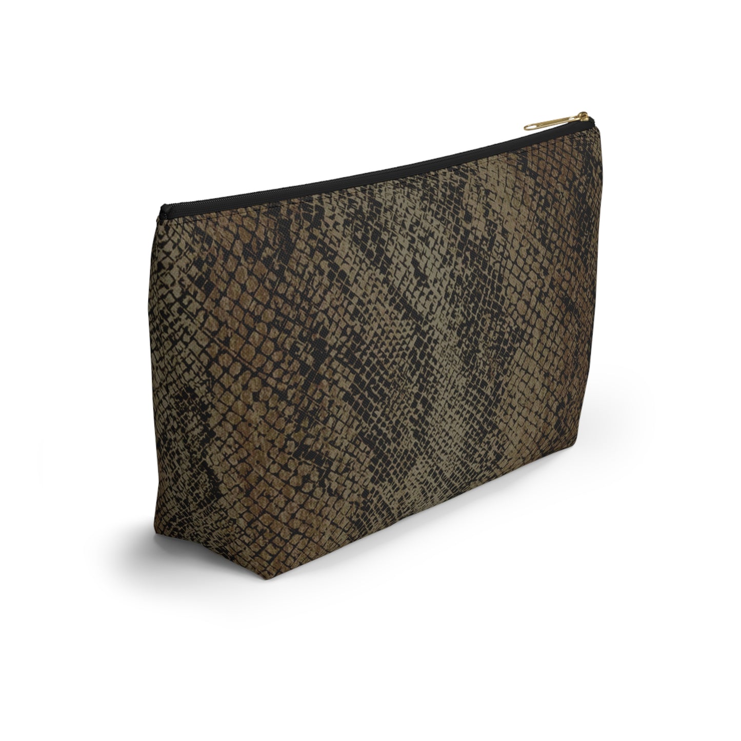 Deep Snake Skin Accessory Pouch w T-bottom