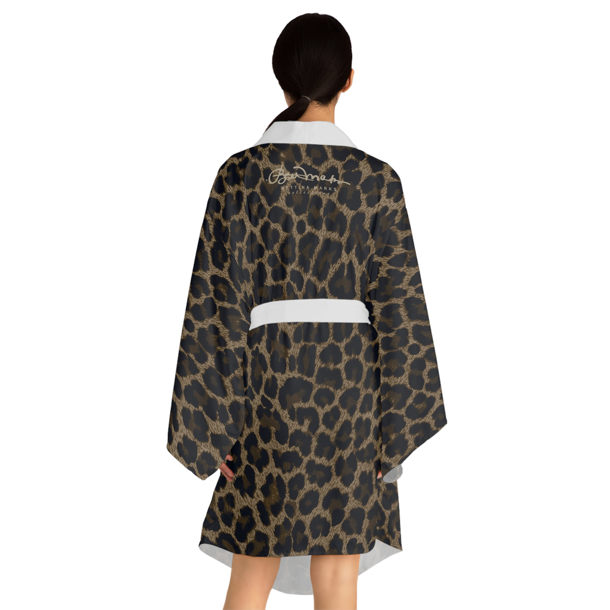 Dark Leopard Kimono Robe
