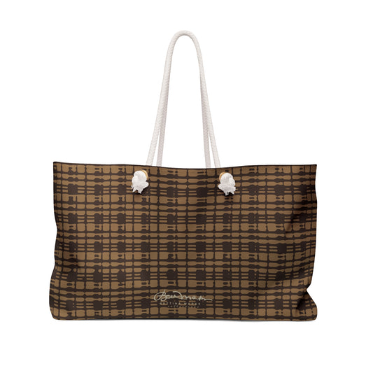 Caramel Plaid Weekender Bag