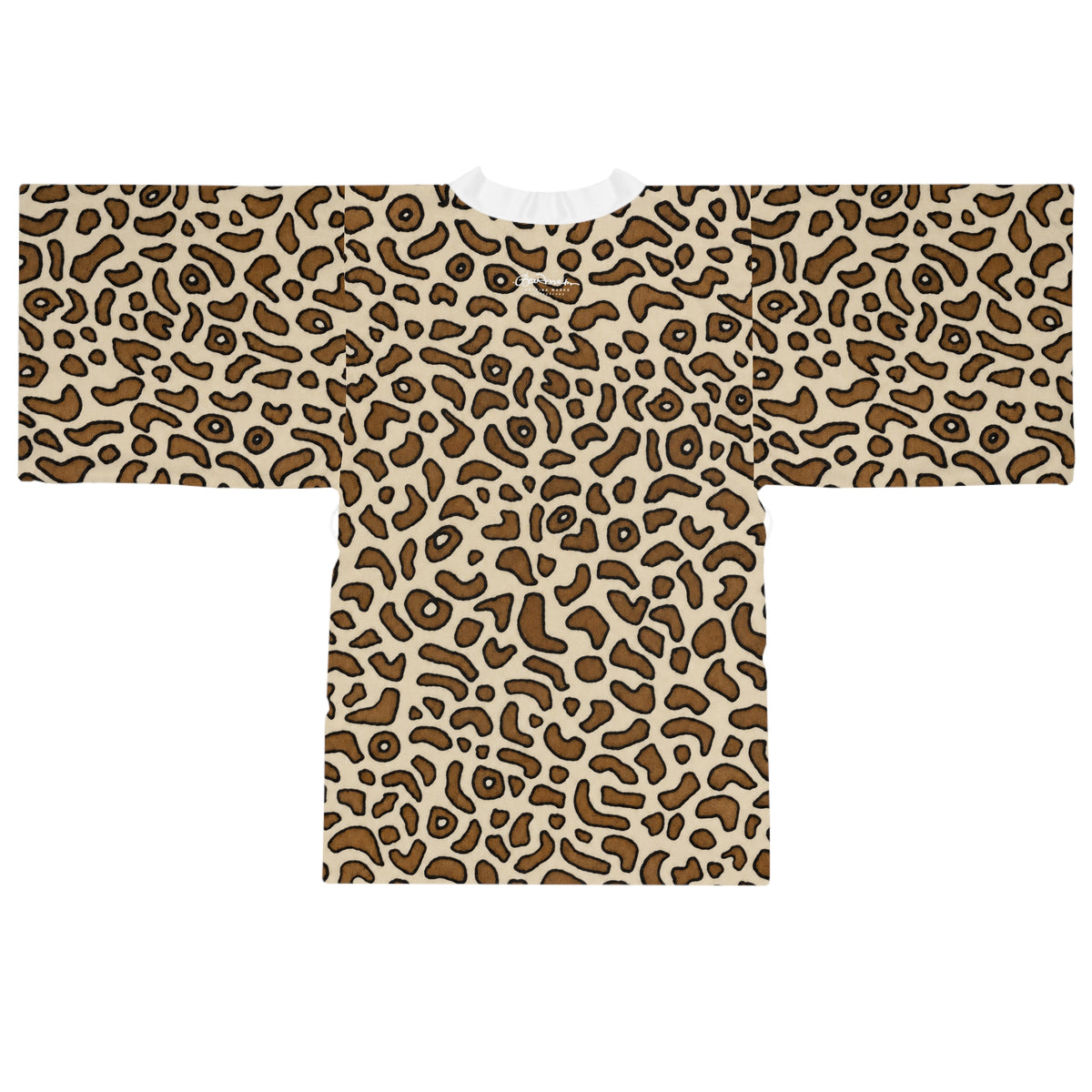 Brown Animal Skin On White Robe