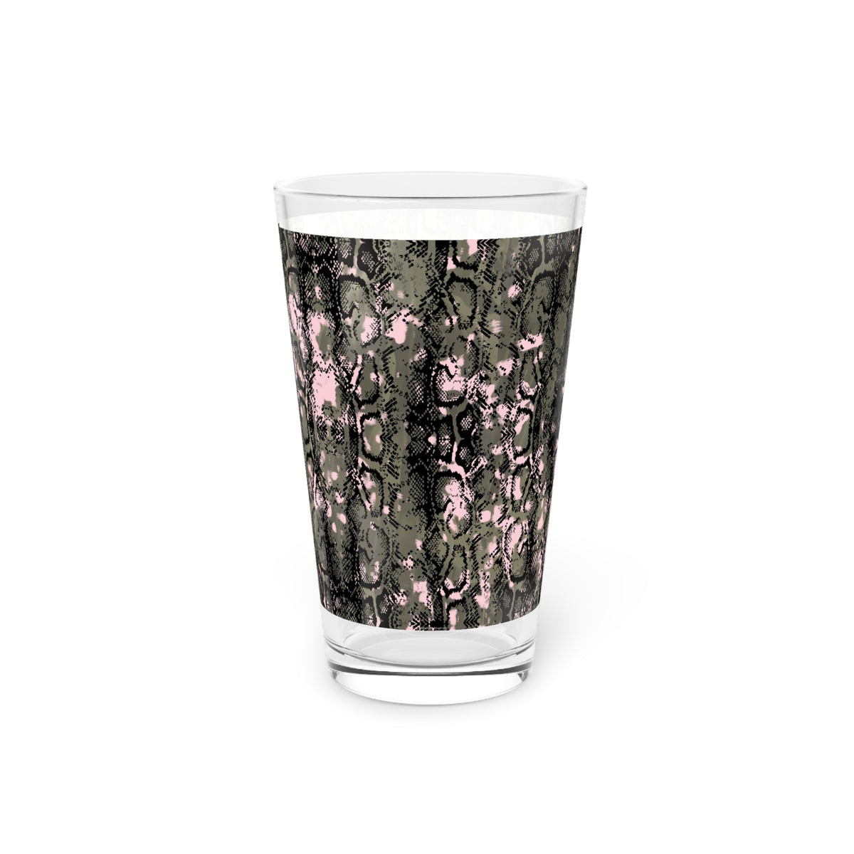 Pink Snake Skin Pint Glass