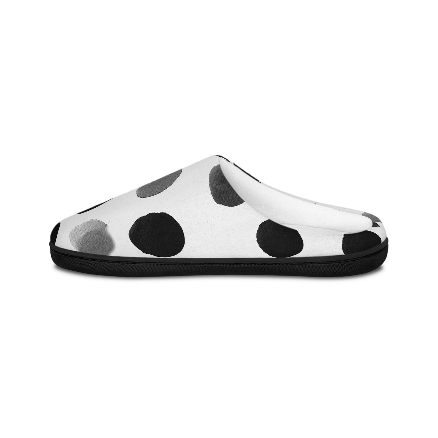 Charcoal Polka Dot Women's Indoor Slippers