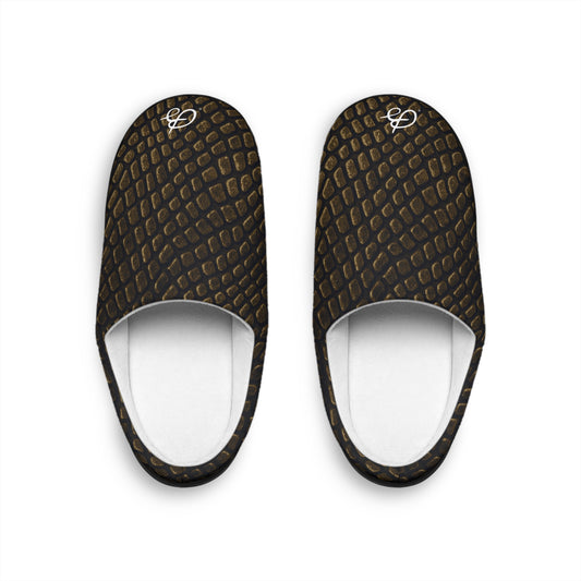 Bronze Crocodile Men's Indoor Slippers