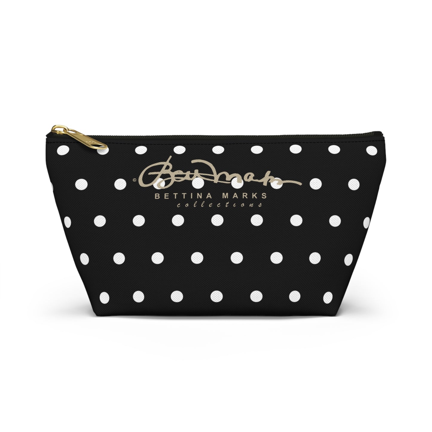 Midnight Polka Dot Accessory Pouch w T-bottom
