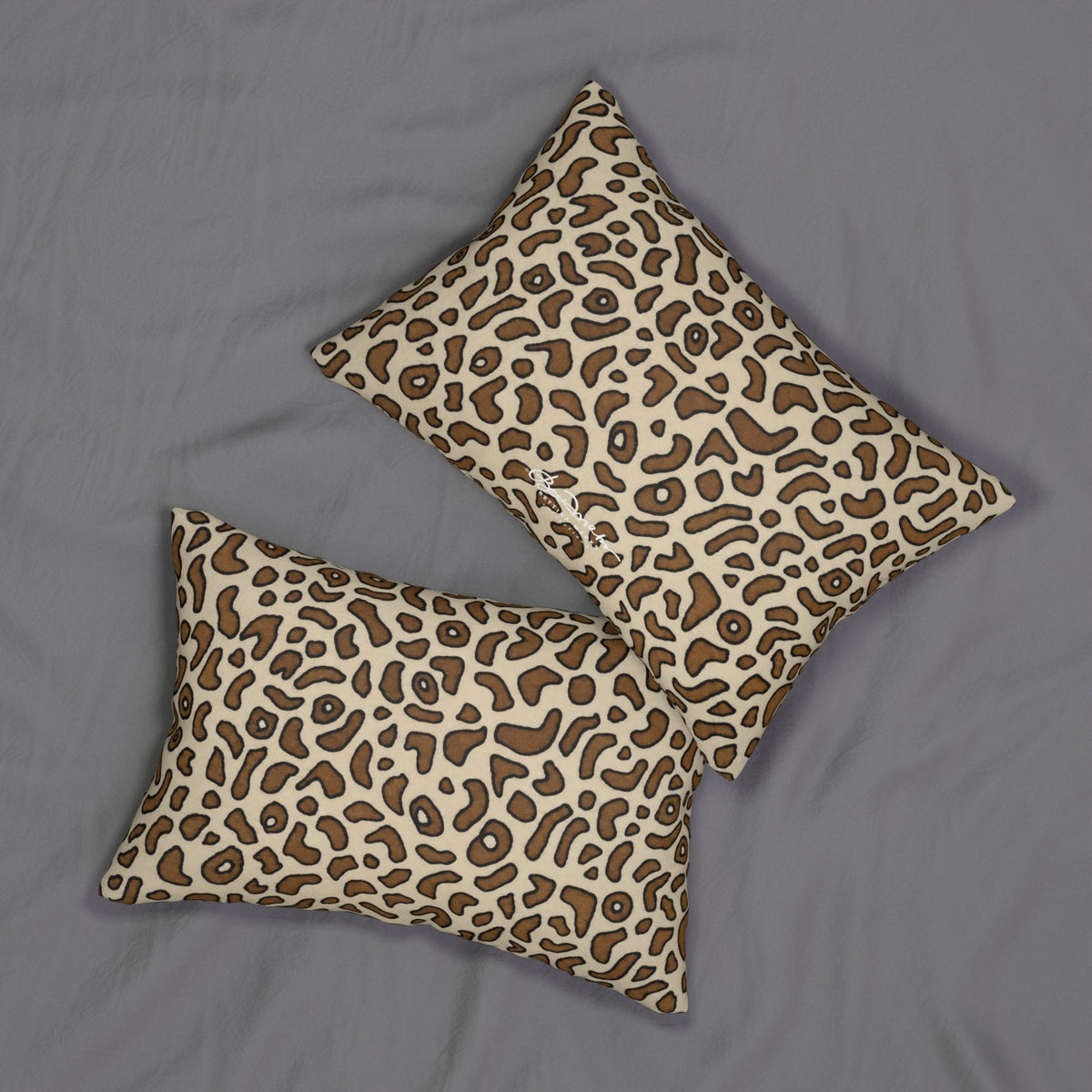 Brown Animal Skin On White Pillow