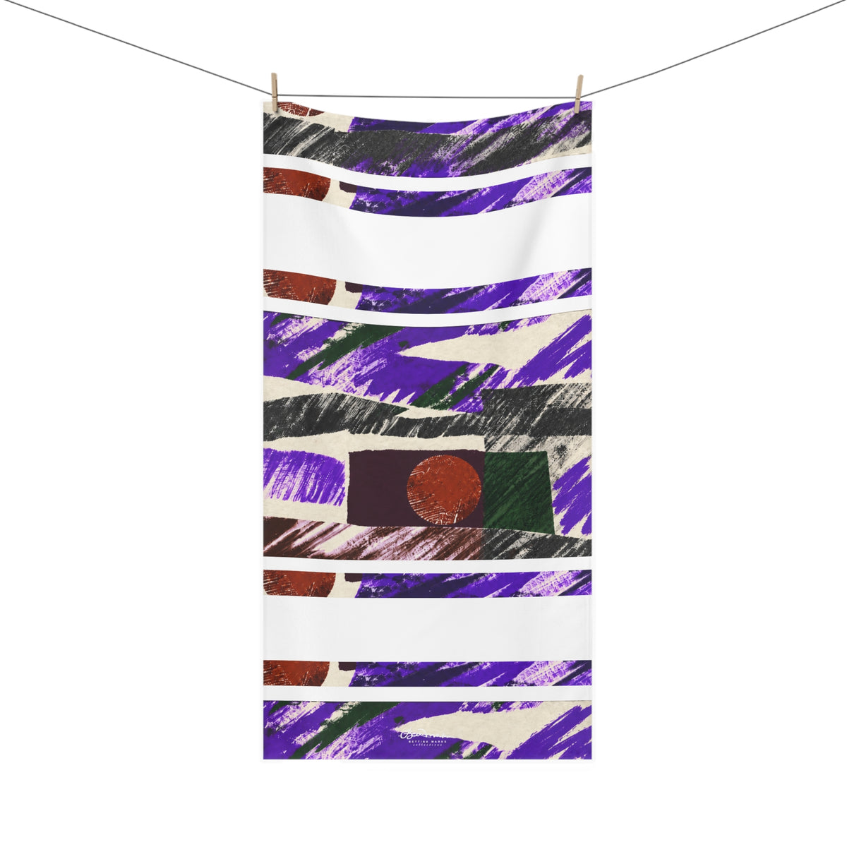 Abstract Engineered Bath Towel