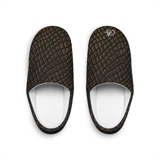 Bronze Crocodile Men's Indoor Slippers