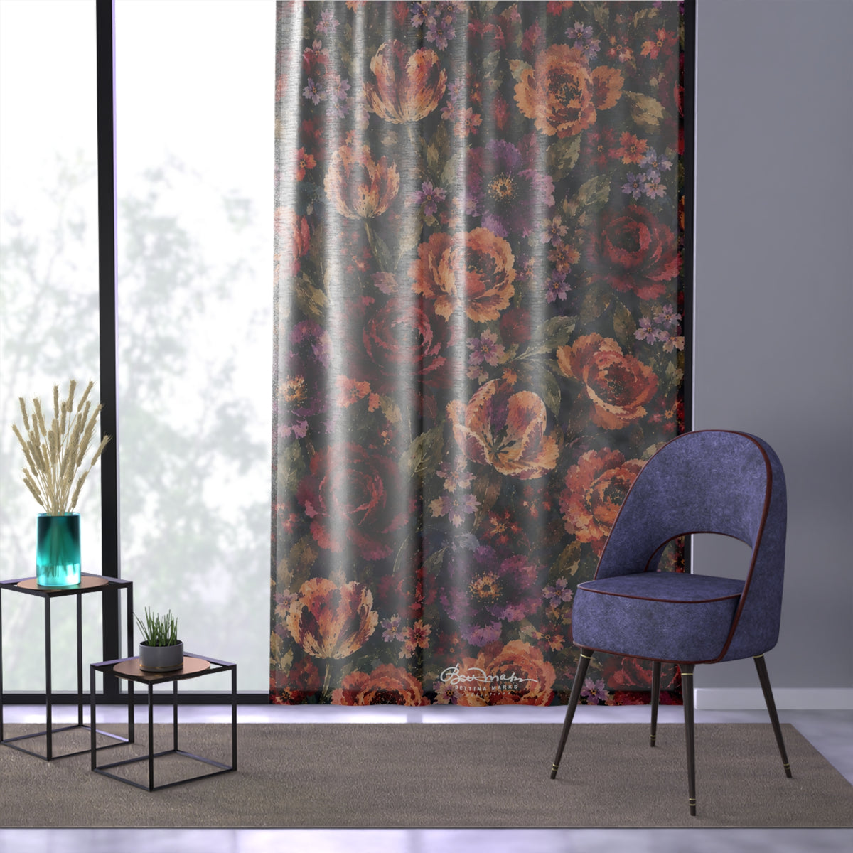 Floral Opulence Window Curtain