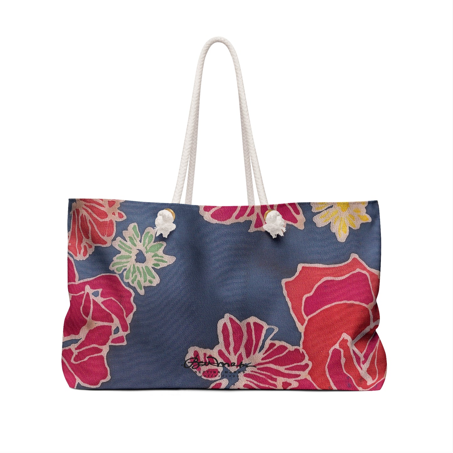 Floral Denim Weekender Bag