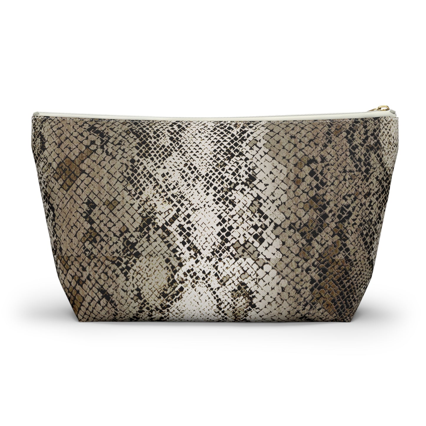 Deep Snake Skin Accessory Pouch w T-bottom