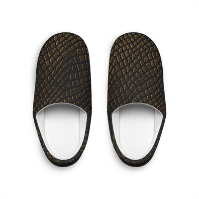 Bronze Crocodile Women's Indoor Slippers