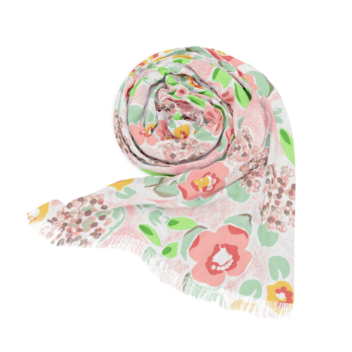 Floral On Pink Light Scarf
