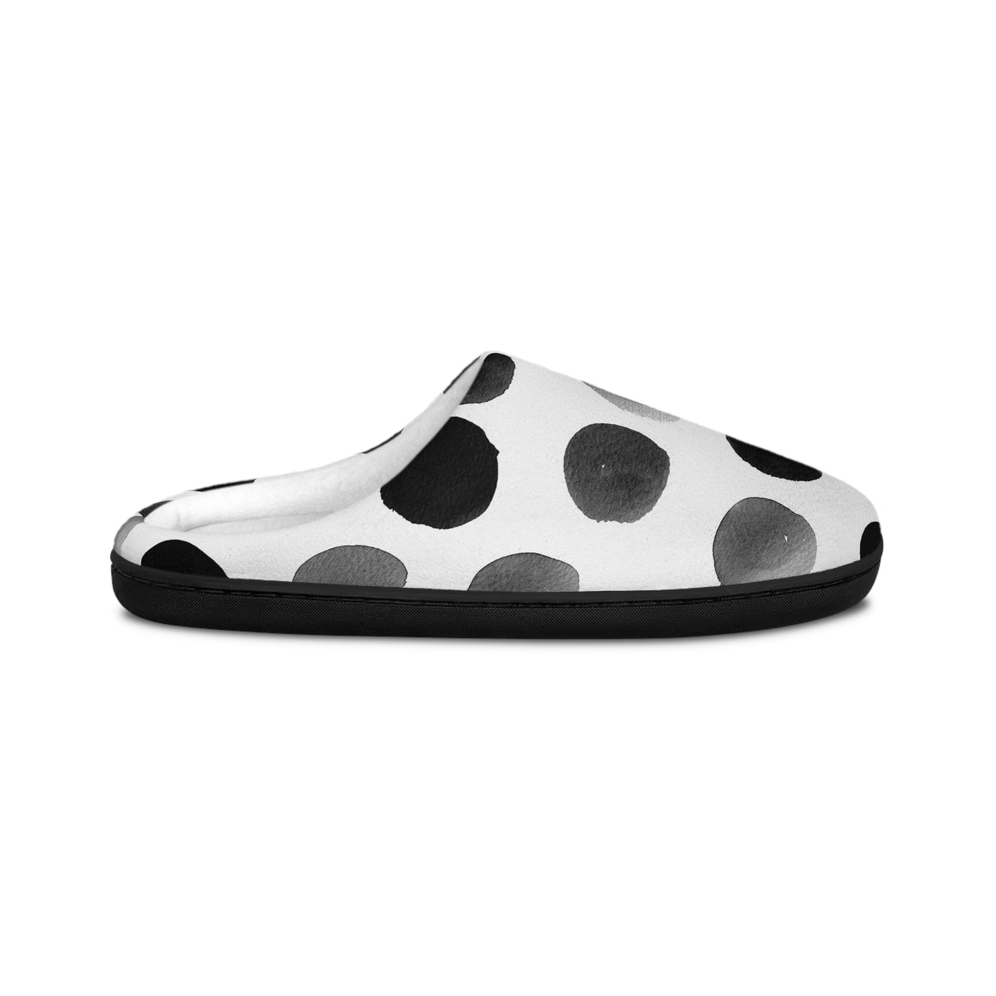 Charcoal Polka Dot Women's Indoor Slippers